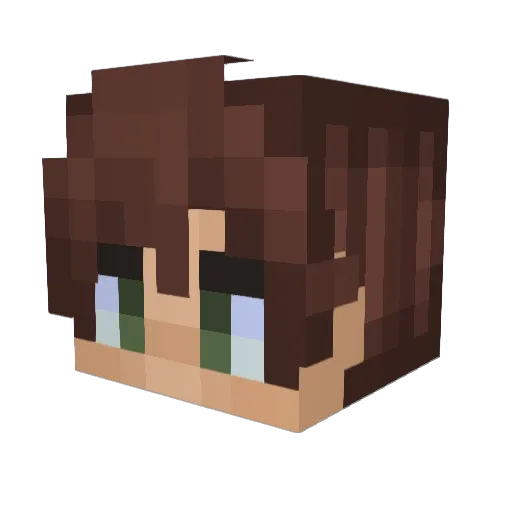 korishy Minecraft avatar head, 3D render