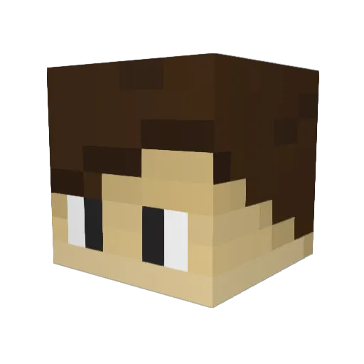 korko07 Minecraft avatar head, 3D render