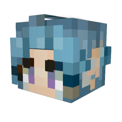 korlae Minecraft avatar head, 3D render