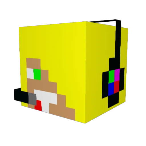 kornjerker Minecraft avatar head, 3D render