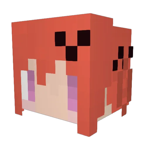 korodoco Minecraft avatar head, 3D render