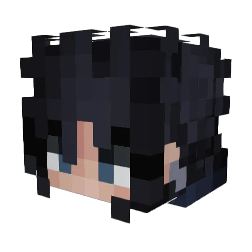 koromgl Minecraft avatar head, 3D render