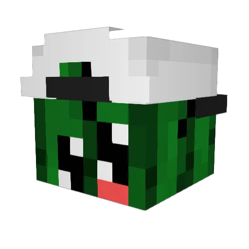 koronekun Minecraft avatar head, 3D render