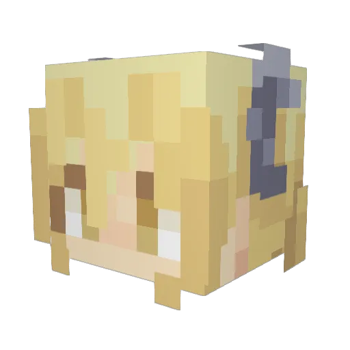 korotuko Minecraft avatar head, 3D render