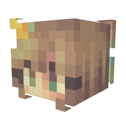 korralistic Minecraft avatar head, 3D render