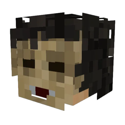 korrbee Minecraft avatar head, 3D render
