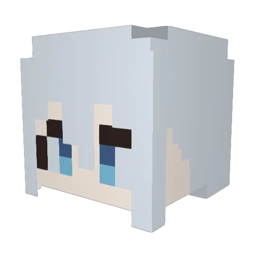 korukuct Minecraft avatar head, 3D render