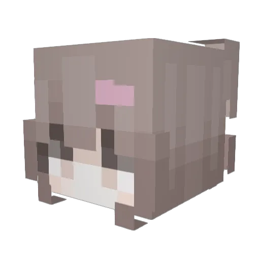korulia Minecraft avatar head, 3D render