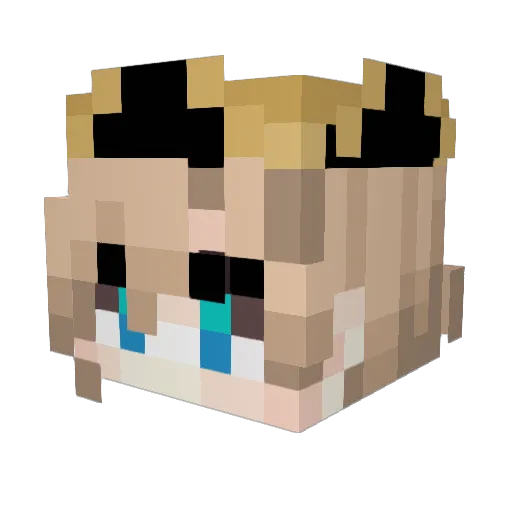 korv_19 Minecraft avatar head, 3D render