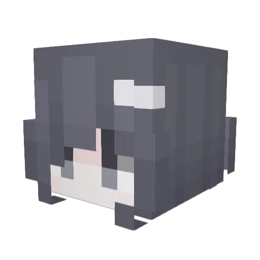 korvy Minecraft avatar head, 3D render