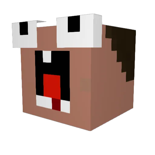 korz182 Minecraft avatar head, 3D render
