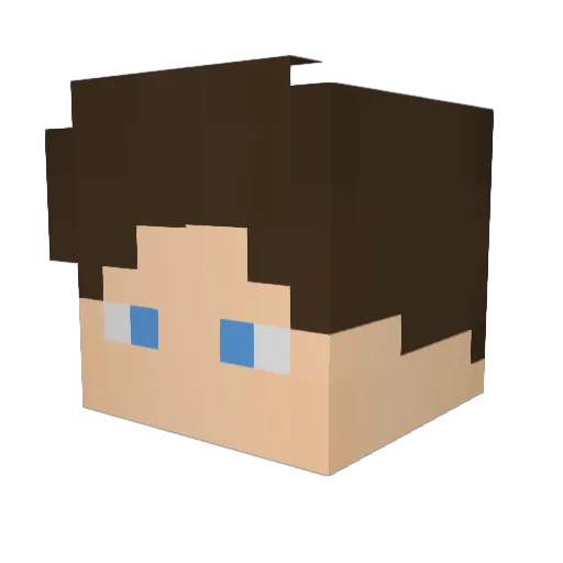 kosajul Minecraft avatar head, 3D render