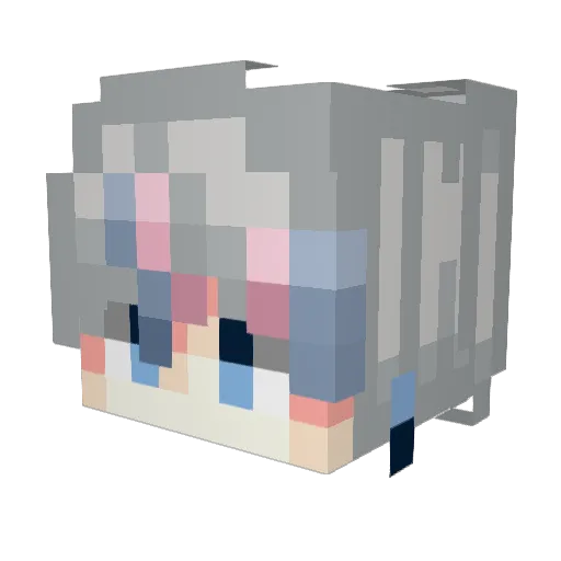 kosameameno Minecraft avatar head, 3D render
