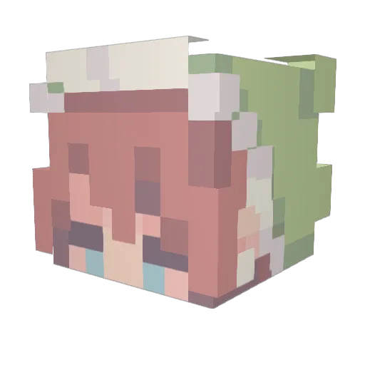 kose_xyz Minecraft avatar head, 3D render