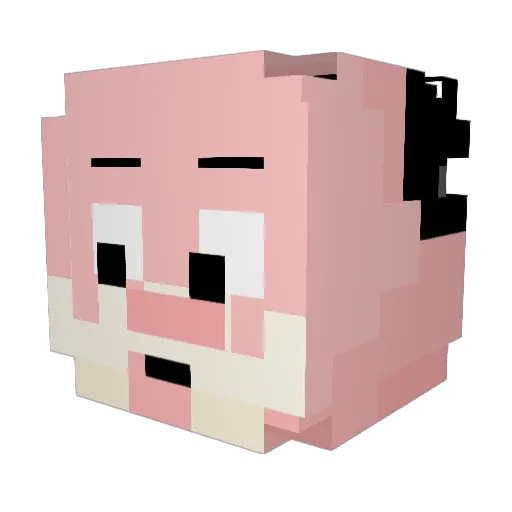 koshed Minecraft avatar head, 3D render