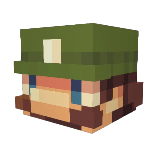 kosherBill Minecraft avatar head, 3D render
