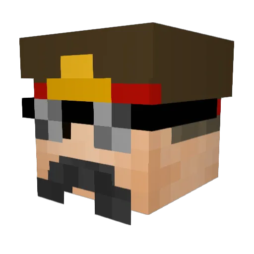 kosizin Minecraft avatar head, 3D render