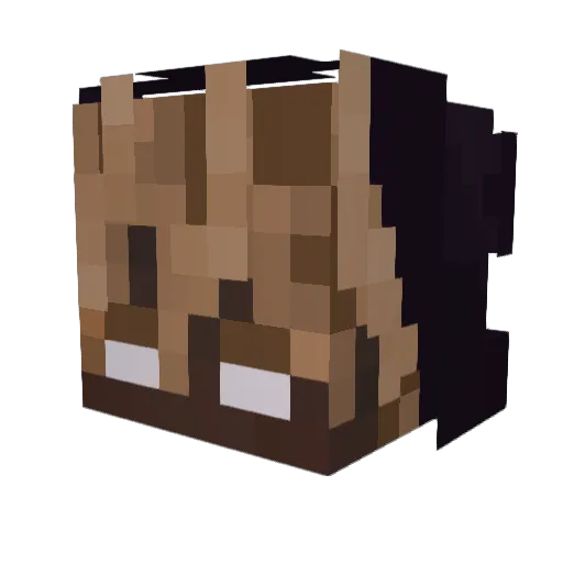 kosmicbrownii Minecraft avatar head, 3D render