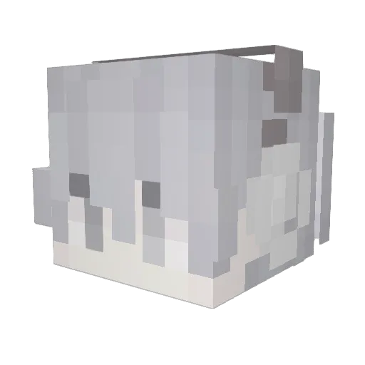kosoue Minecraft avatar head, 3D render