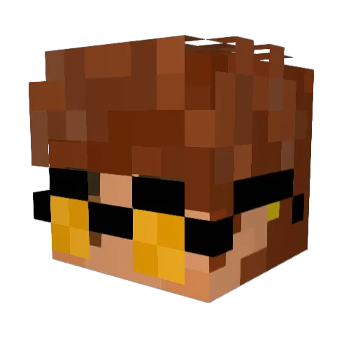 kost9s Minecraft avatar head, 3D render