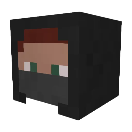kostyaPlays Minecraft avatar head, 3D render