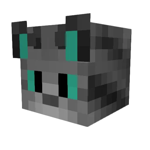 kot_wtf Minecraft avatar head, 3D render