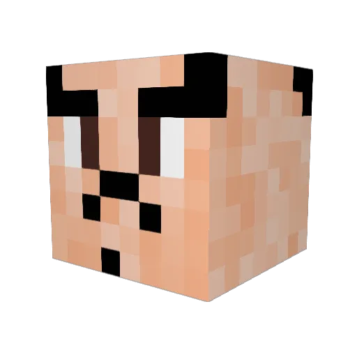 kotaka31 Minecraft avatar head, 3D render