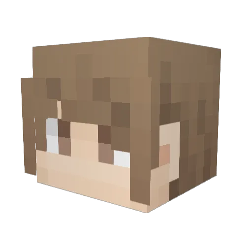 kotaro_navi Minecraft avatar head, 3D render