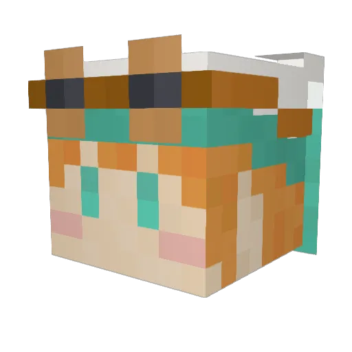 kotarouuuu Minecraft avatar head, 3D render