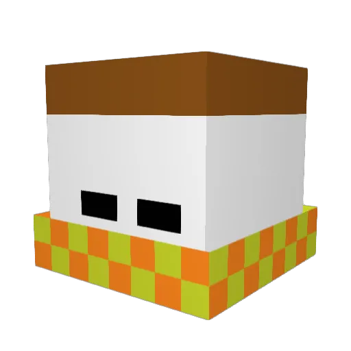 kotatumen Minecraft avatar head, 3D render