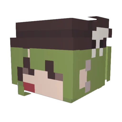 kotek2021 Minecraft avatar head, 3D render