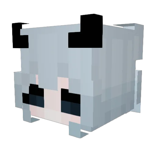 kotekooleko Minecraft avatar head, 3D render