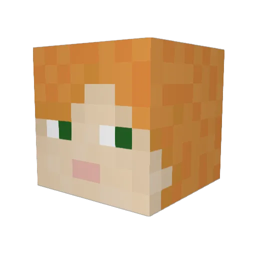 koteuka Minecraft avatar head, 3D render