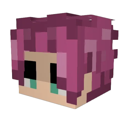 kotfle Minecraft avatar head, 3D render