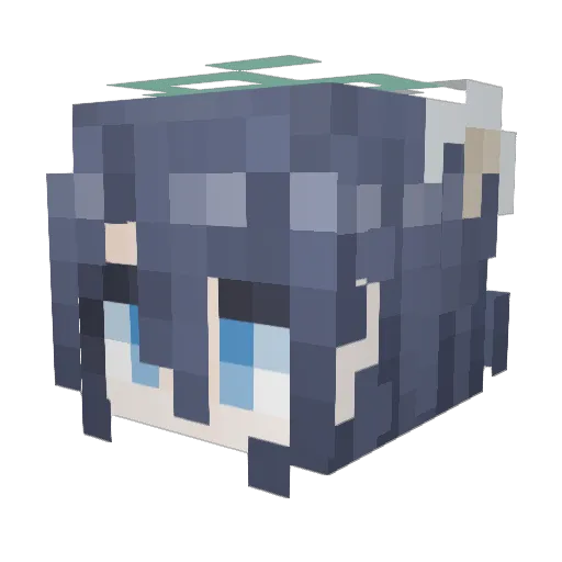 kotiknaskya Minecraft avatar head, 3D render