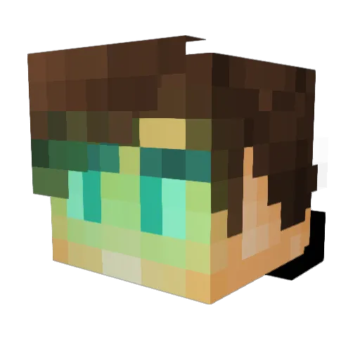 kotimon Minecraft avatar head, 3D render