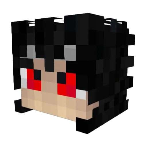 kotoamatsukami Minecraft avatar head, 3D render
