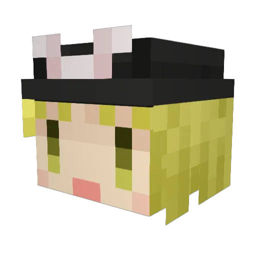 kotobako Minecraft avatar head, 3D render