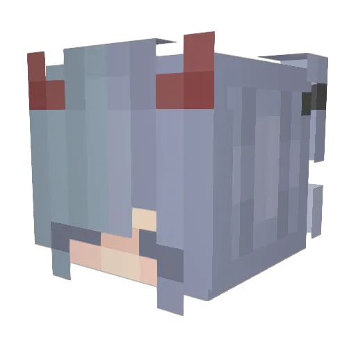 kotoko_chan2020 Minecraft avatar head, 3D render