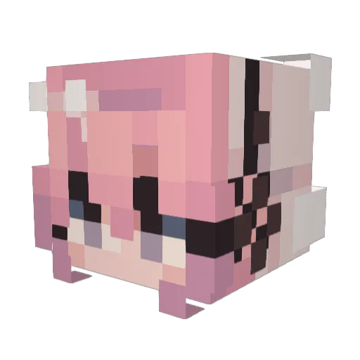 kotonevrse Minecraft avatar head, 3D render