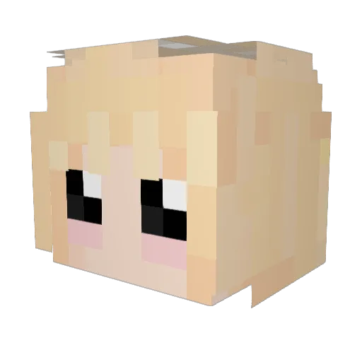kotorena Minecraft avatar head, 3D render