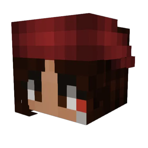 kotorozx Minecraft avatar head, 3D render