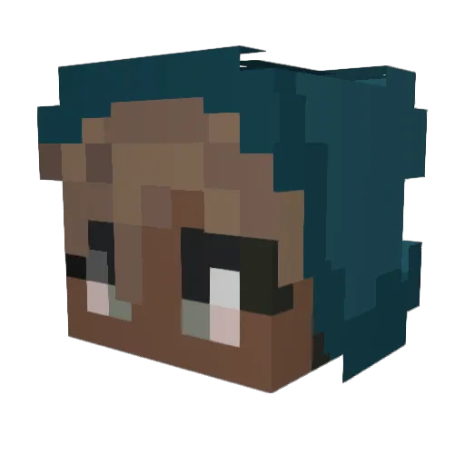 kottixcinza Minecraft avatar head, 3D render