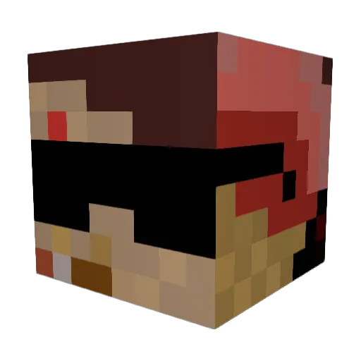 kotto_04 Minecraft avatar head, 3D render