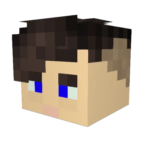 kotwoot Minecraft avatar head, 3D render