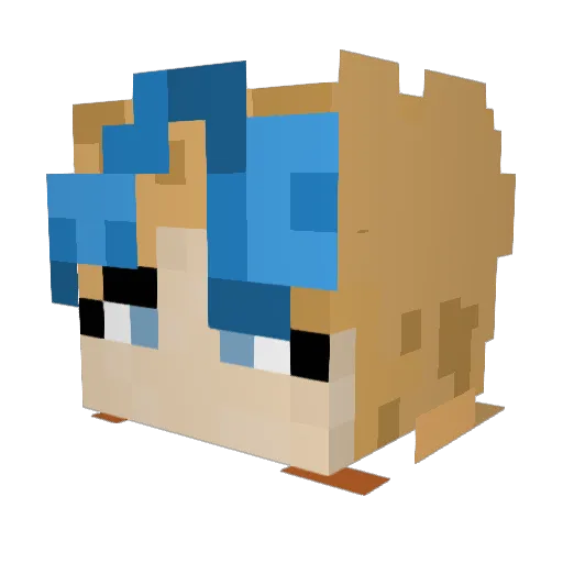kotya_playk Minecraft avatar head, 3D render