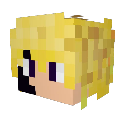 kou0611 Minecraft avatar head, 3D render