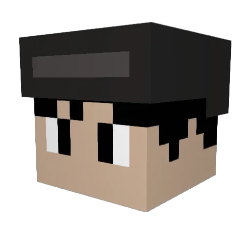 kou1224 Minecraft avatar head, 3D render