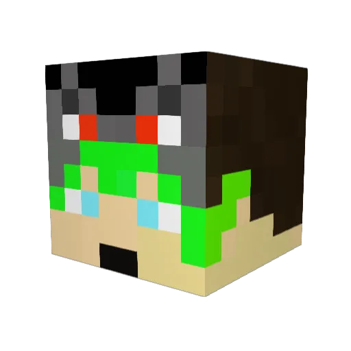 kou324 Minecraft avatar head, 3D render