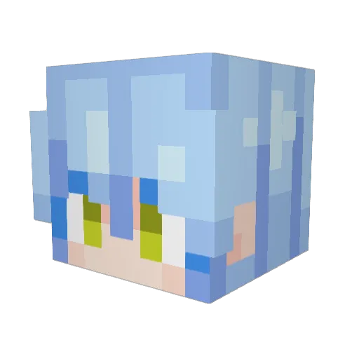 kou_jazz Minecraft avatar head, 3D render